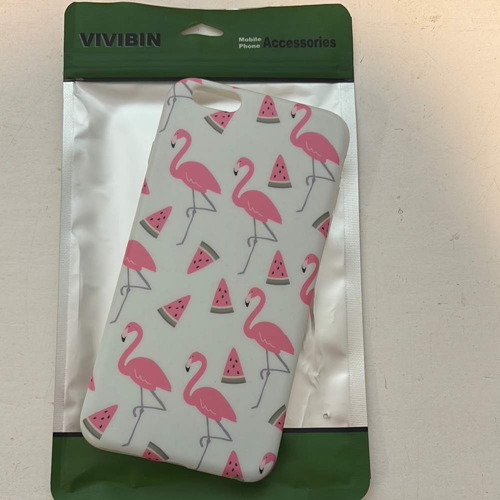 Pink and White Flamingo Watermelon Phone Case